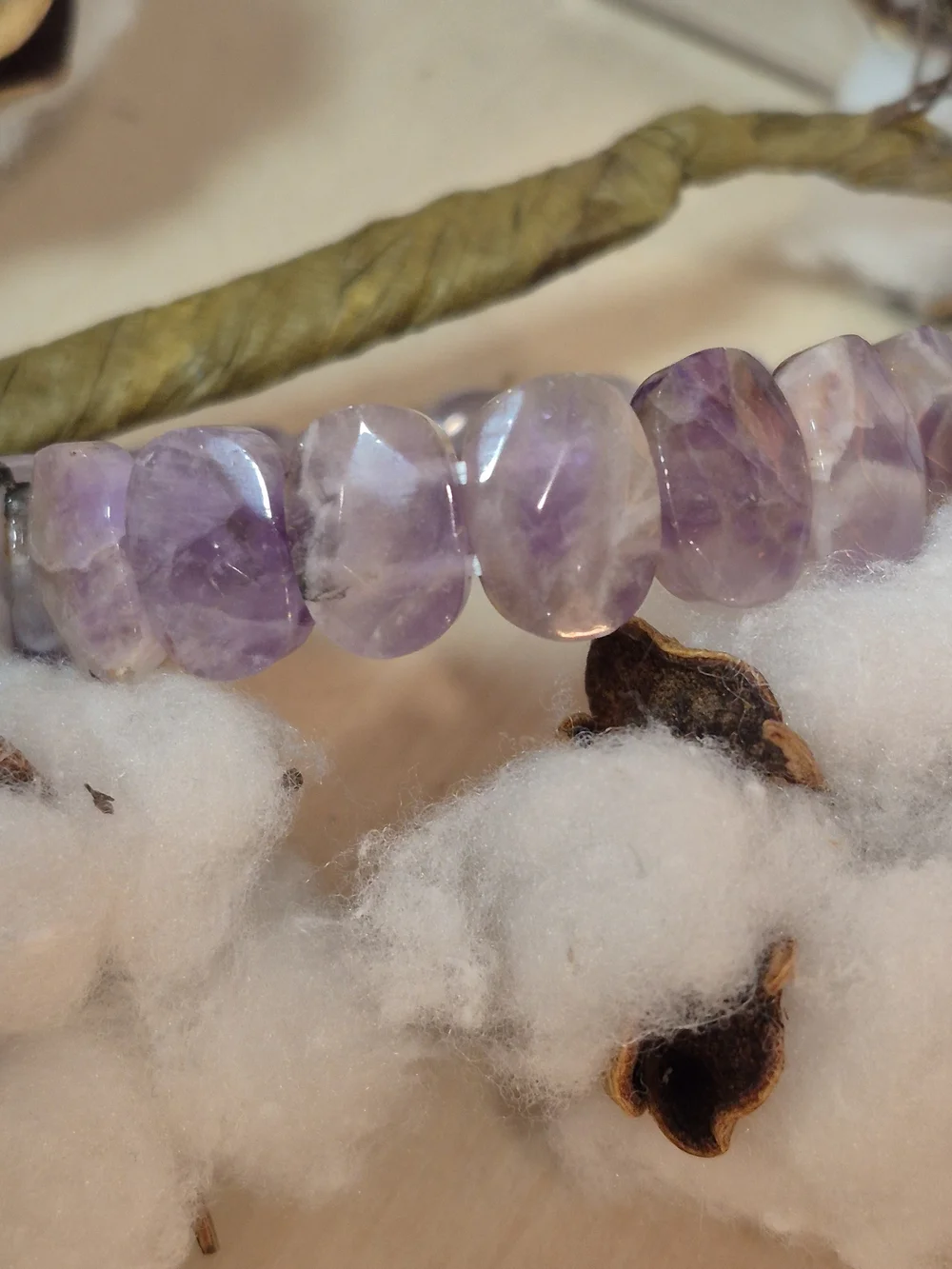 💜💜NEW💜💜 PRETTY!! Faceted Natural Stone AMETHYST Stretch Bracelet